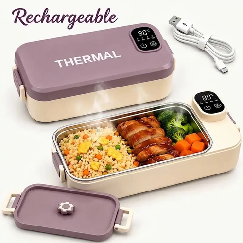 Collectible Dolls Home Decor Accents Rechargeable Electric Lunch Box Portable Timer-controlled (Upgraded Version), Lunch Box For Women Men, Bento Box Adult, Insulated Lunch Bag, Snack Lunch Containers With Lids, Meal Prep Containers