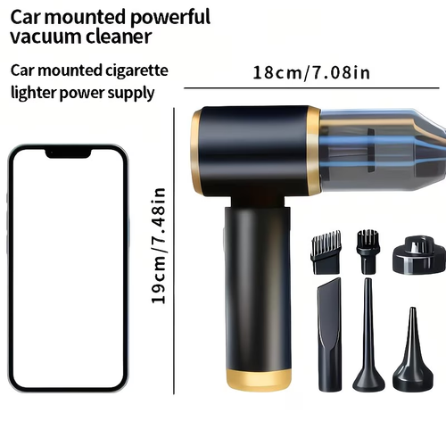 Car Vacuum Cleaner Strong Suction, 18000PA Handheld Car Vacuum Portable Cordless, 2 In 1 Air Duster And Vacuum Cleaner, Multi-Nozzles, 120W High Power Handheld Vacuum Cordless For Car, Home, Pet, Office, Mini Vacuum Cleaner, Car Accessories
