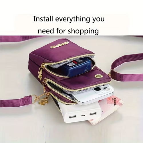 Lightweight Nylon Crossbody Phone Bag