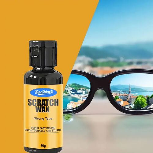 No-Polish Lens Repair Cream - Instant Scratch Remover for Eyeglasses, Spectacle Lenses and Prescription Lenses - Quick Repair with Sponge Applicator - No Abrasion Required, Restores Clarity and Prevents Future Scratches