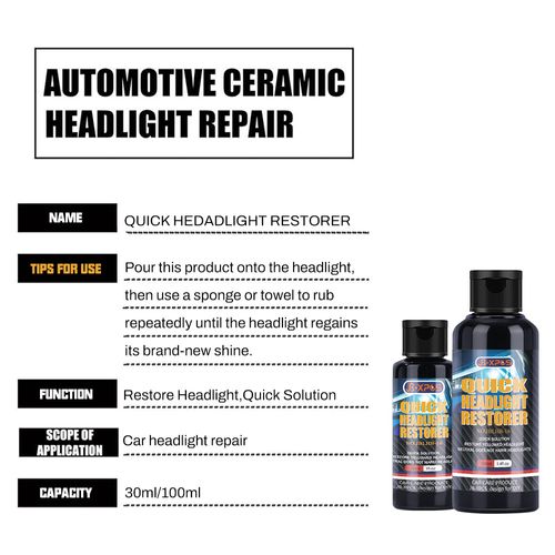 Car headlight yellowing and oxidation refurbishment repair cream