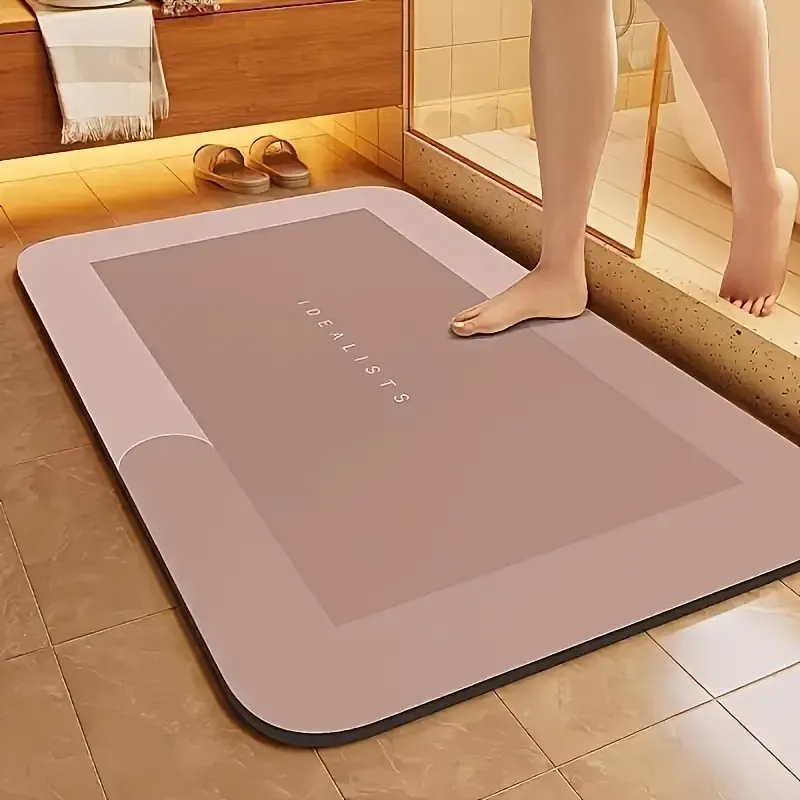 Local warehouseSuper Absorbent Diatomite Bath Mat - Quick Dry