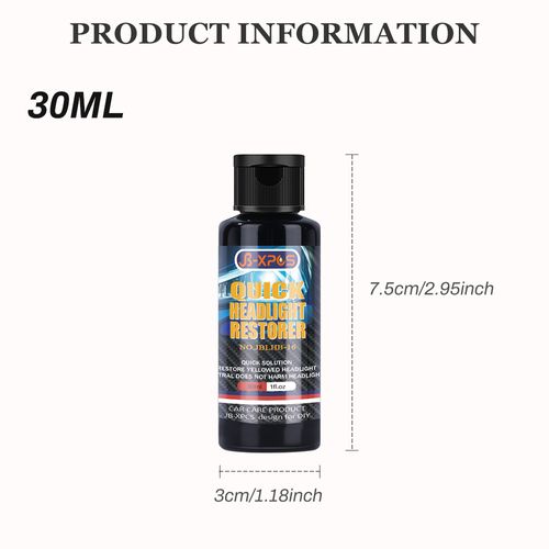 Car headlight yellowing and oxidation refurbishment repair cream