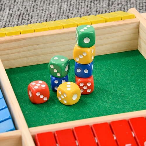 1 Set of Boxed Wooden Double-sided Numbered Four-sided Flipping Game Chess, Flip Chess, Flip Chess for 2, 3, or 4 Players, Interactive Competitive Puzzle Board Game Toy, Parent-child Interaction, Fun Game Chess, Multiplayer Tabletop Game, STEM