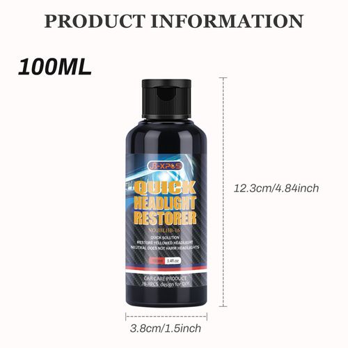 Car headlight yellowing and oxidation refurbishment repair cream