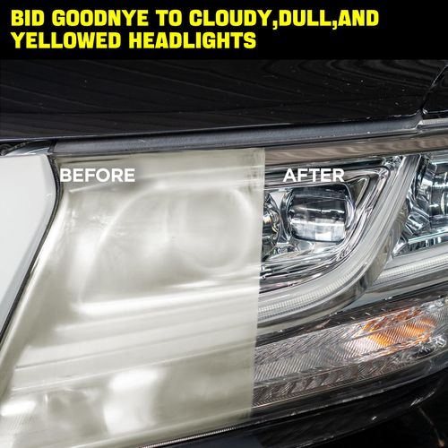 Car headlight yellowing and oxidation refurbishment repair cream