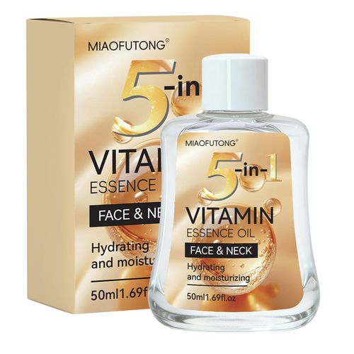 5-in-1 Facial Oil: Multi-Effect Serum for Hydration, Moisturization, Nourishment, Brightening, Lifting, and Firming