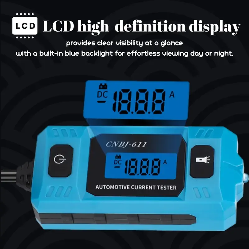 Automotive Circuit Tester 12V–48V, Car Electrical System Diagnostic Tool, Digital Voltage & Current Tester LCD Display, Power Probe Kit & Fuse Tester for Auto Repair