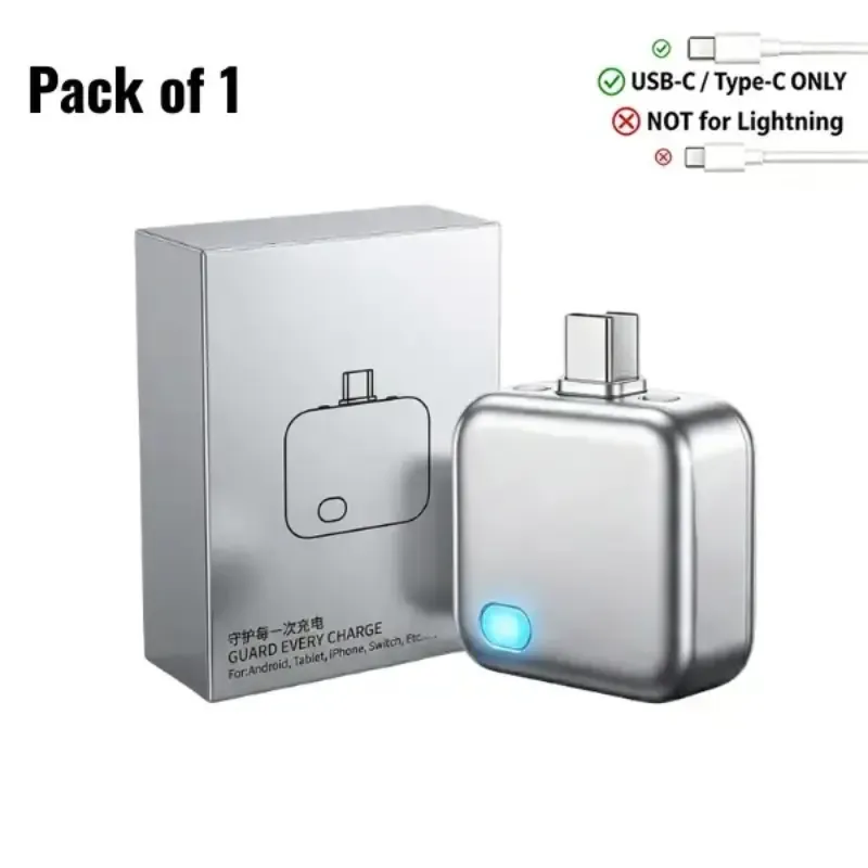 Fully Automatic Full Charge Separator, Ai Recognition Auto Power Off, Compatible with Apple and Android, Cross Compatibility, Smart Charging Device, Portable Lightweight Cellphone Charger