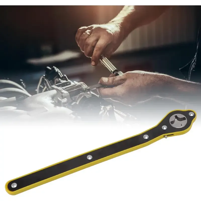 Heavy-Duty Steel Ratchet Spanner, one-hand operation with speed handle. Durable and widely compatible, portable for travel. Ideal hand tool for repairing and maintaining cars, motorcycles and various metal equipment in daily useHeavy-Duty Steel Ratchet Spanner, one-hand operation with speed handle. Durable and widely compatible, portable for travel. Ideal hand tool for repairing and maintaining cars, motorcycles and various metal equipment in daily use