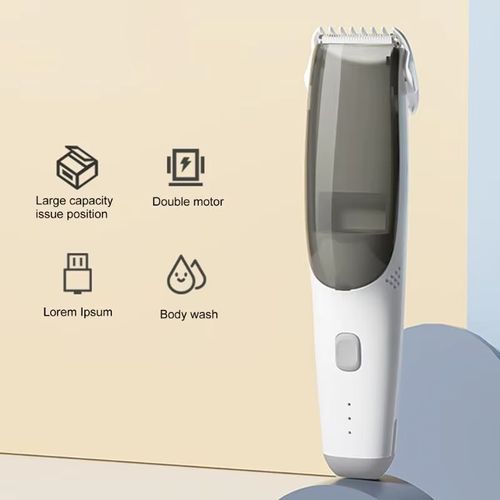 Cortador de cabelo elétrico para bebê USB aspirador de cabelo seguro e à prova d'água