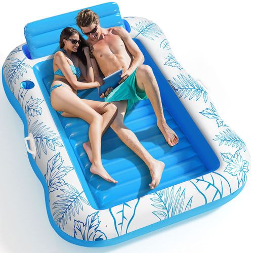 Inflatable Adult Pool Lounger Float, Large Beach Water Lounge