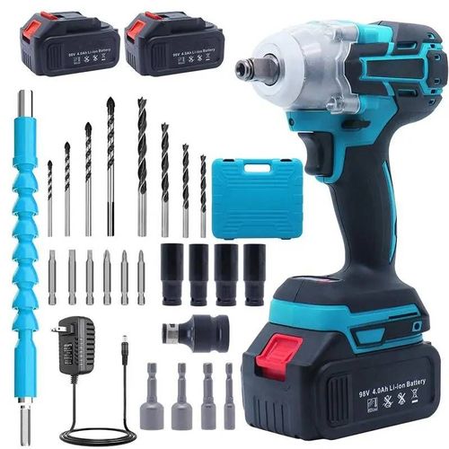 Cordless Impact Wrench Set, 21V Brushless High Torque Electric Wrench