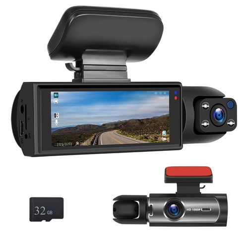 Front & Inside Dash Camera for Car with 32GB Memory Card