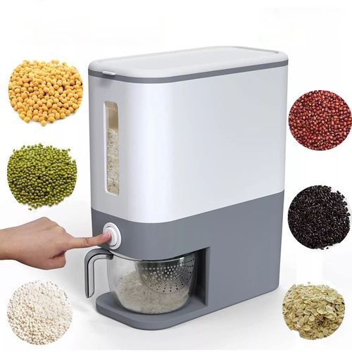 Large Capacity Rice Dry Food Dispenser with Measuring Cup