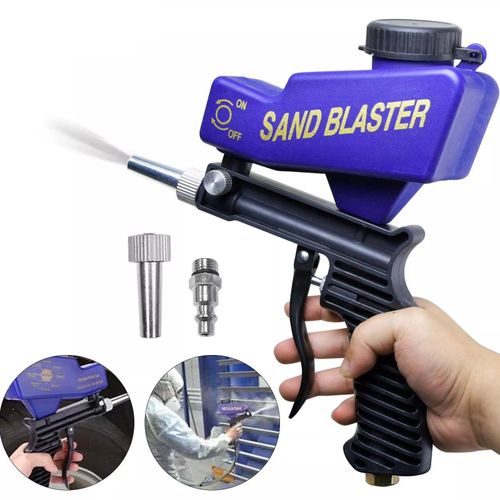 Handheld Portable Sandblasting Gun, Air Gravity Feed Rust Remover Spray Gun