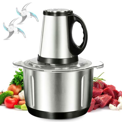 Electric Food Chopper, 3L Stainless Steel Meat Grinder for Baby Food, Meat, Vegetables, Fruits