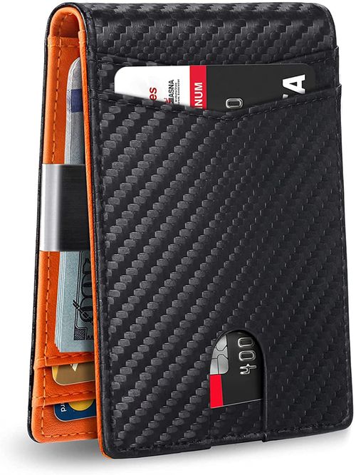 Men's Business Style Pu Leather Compact Wallet with Card Slots, Wallet Clutch, Trendy Money Clip Wallet with Card Slots