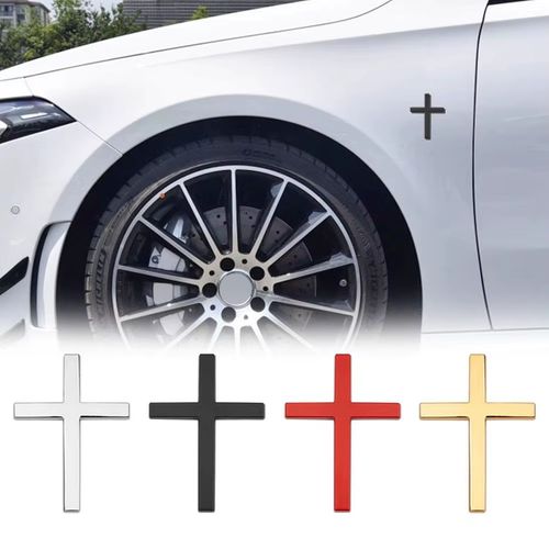 1Pcs Car Styling Car 3D Metal Sticker Christian Cross Auto Body Emblem Badge Decal Acessórios de carro para BWM I4I7