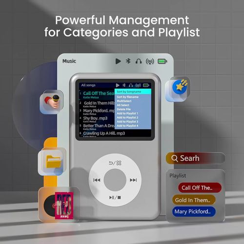 128GB ipod classic reproductor mp3 player alto-falantes bluetooth & recetor de rádio, vídeo, hifi lecteur dap mp3, ipod touch walkman