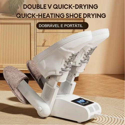 Shoe Dryer Portable Electric Shoe and Boot Dryer 180° Folding Design Smart Display for Shoes Gloves Hats Socks Ski Boots