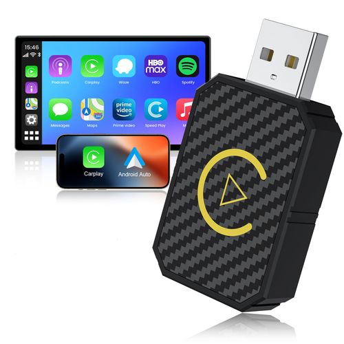 Wireless Android CarPlay Auto Adapter, Plug & Play Converts Wired to Wireless