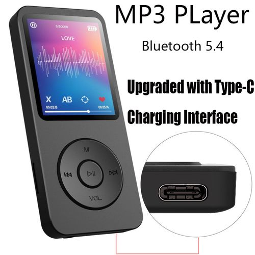 MP3 Player with Bluetooth, 1.77  inch Screen Portable Music Player with 64GB SD Card