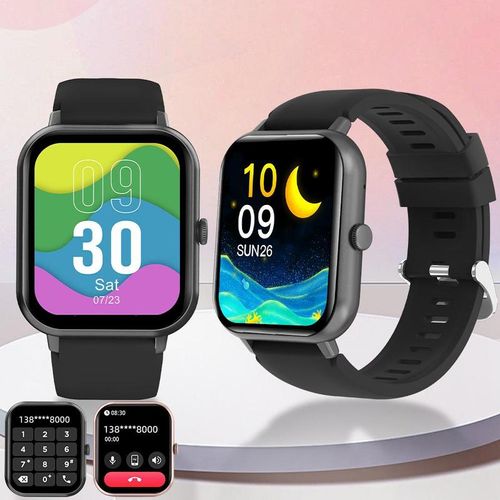RelóGio Inteligente com Tela SensíVel Ao Toque de 1.83in, RelóGio Digital Fitness com FunçãO de Chamada e Mais de 100 Modos Esportivos