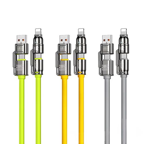 2PCS 4 in 1 USB C Cable Lightning Cable,240W Fast Charging & Data Transfer