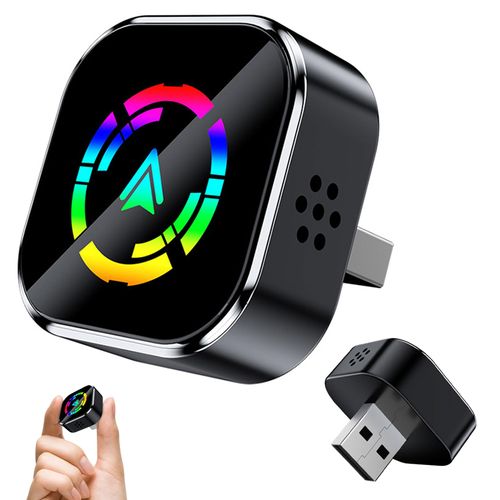 Adaptador automotivo sem fio 2 em 1 CarPlay para iPhone Android, mini USB sem fio Bluetooth Carplay conexão estável