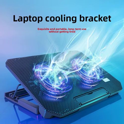 Ventilador de refrigeração para laptop laptop game laptop cooling pad com duas portas USB ângulo ajustável velocidade do vento suporte para laptop