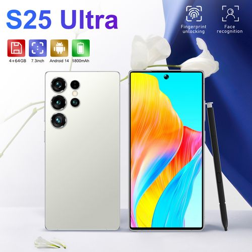 S25 Ultra Smartphone 7.3Inch HD 78MP Camera 4+64GB ROM 7800mAh Support Dual Cards