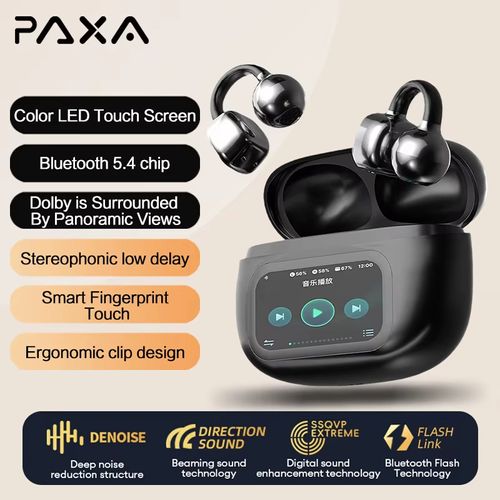 AI Wireless Bluetooth Earphones Stereo HI-FI Multi-function LED Color Touch Screen Earbuds Sports Game Music Headphones