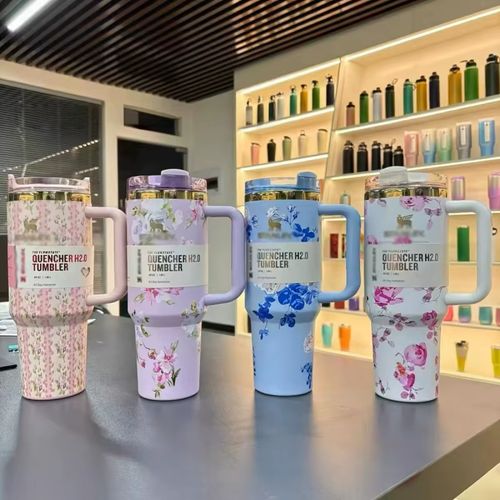 Stanley-Venda quente amor jardim cooperativo estilo 40 oz copo térmico