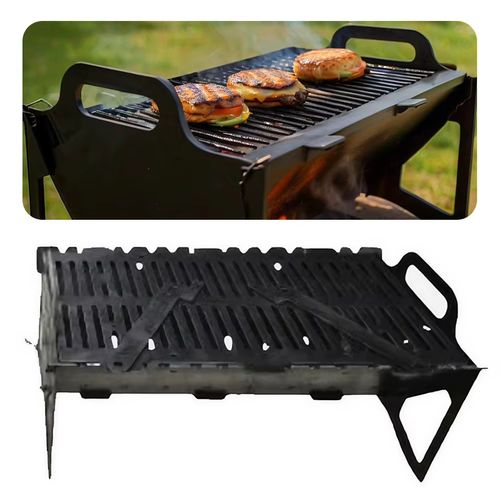 Metal dobrável churrasco meninas pode montar rapidamente fácil de limpar adequado para piquenique de acampamento