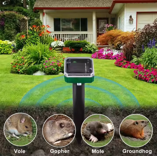 🔥 Solar Power Mouse Mole Snakes Pest Rodent Repeller（Four packs）