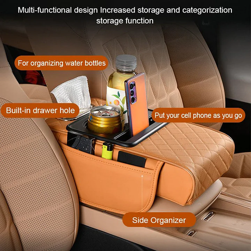 Multifunctional car armrest cushion
