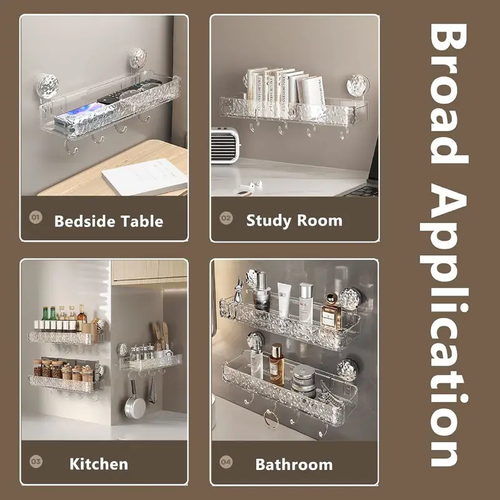 Light luxury style punch-free storage rack