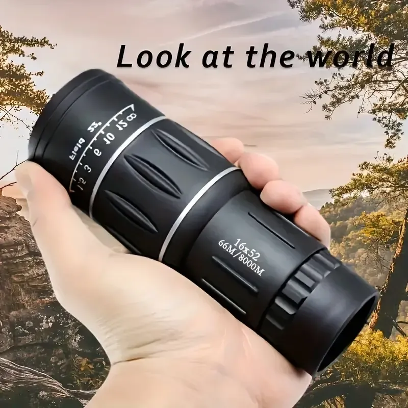 16X52 Monocular bifocal optical zoom telescope