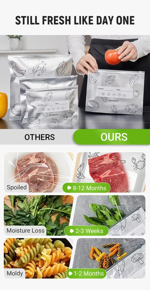 🥦Reusable Aluminum Foil Sealable Storage Bags