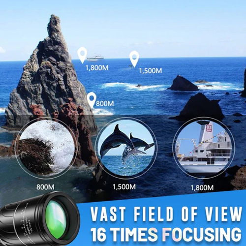 16X52 Monocular bifocal optical zoom telescope