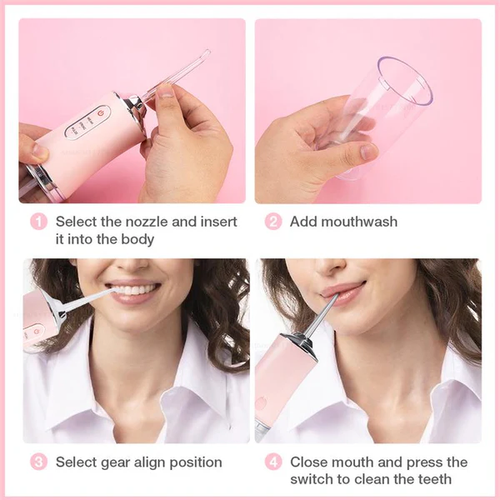 💥Lastday! Hurry up！！💥✈️FREE SHIPPING🤩🏆50% off for a limited time during the event✨🦷Portable Oral Irrigator Water Flosser