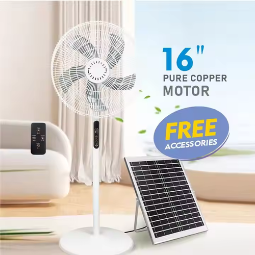 16-inch solar charging floor fan