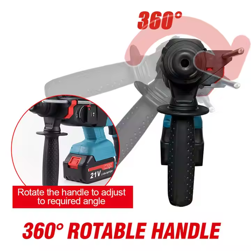 21V Li-ion Battery Operated Electric Rotary Hammers Cordless Drill Cordless Impact Drill with Hammer