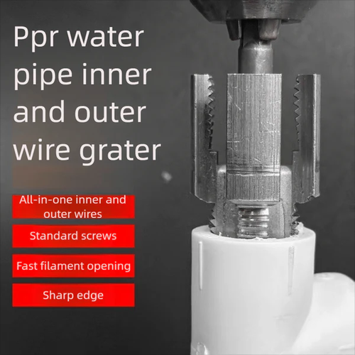 Water pipe internal and external integrated threader