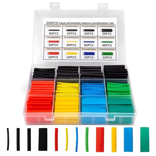 🔥 Heat Shrink Tubing Kit – 530 PCS with Case,  Waterproof Sealing 🛠️📦