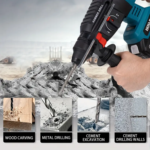 21V Li-ion Battery Operated Electric Rotary Hammers Cordless Drill Cordless Impact Drill with Hammer