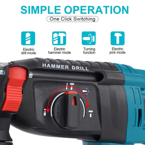 21V Li-ion Battery Operated Electric Rotary Hammers Cordless Drill Cordless Impact Drill with Hammer