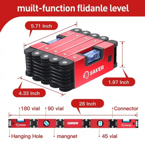 Horizontal folding ruler