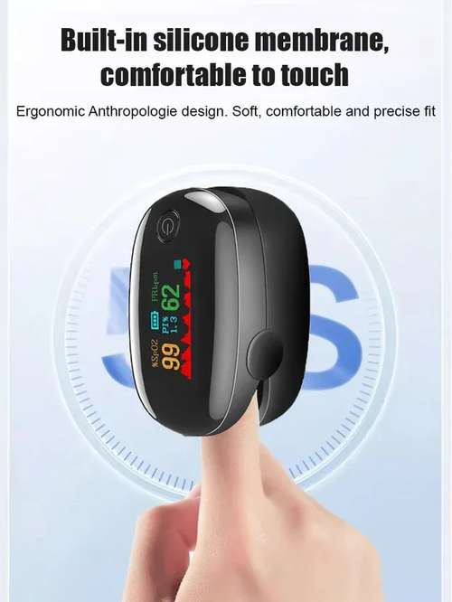 finger clip home blood oxygen saturation monitoring gemstone oximeter